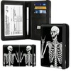 Passport Case and CDC Vaccine Card Holder Combo, Skull Skeleton