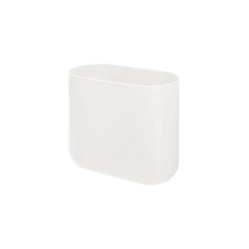 iDesign Recycled Plastic Slim Oval Waste Basket, The Cade Collection