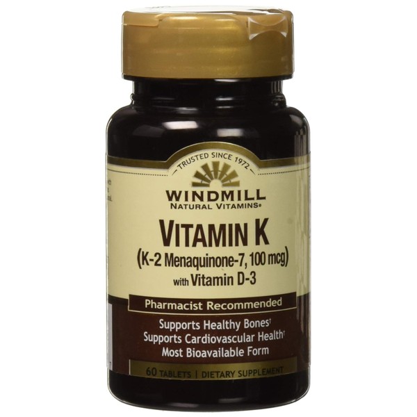 Vitamin K2 (MK7) with Vitamin D3 60 Tablets