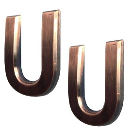 Hopewan Mailbox Letters, 2 Pieces“U”, Door Address Sign Letters or Alphabet Stickers for House Door or Address Plaque. (2.75" Letter U, Bronze)