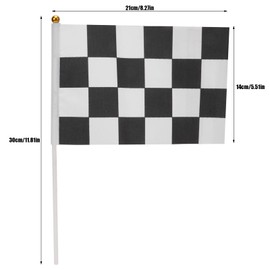Bandera a Cuadros Bandera de Carreras, Bandera de Palo de Carreras en Blanco y Negro Decoraciones de Bricolaje Bandera a Cuadros para RC Racing Car Actividades Deportivas Home Party RC Crawler
