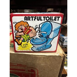 Leister Game Co Vintage Toy Artful Toilet Novelty Gag Gift LT 335 Hong Kong Squirting + Box NOS