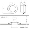 ledscom.de KRON Ceiling Mounting Frame, Round, Matte Black, Spotlights, Recessed