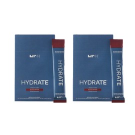 LTH Hydrate Hydration Mix - NSF Certified for Sport - Premium Electrolyte Powder - with Redmond Real Salt - Plant-Based, Non-GMO, Gluten & Dairy Free - 15 Single-Serve Packets (Blood Orange) - 2-Pack