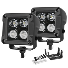 Muto-Beam LED Pod Lights, 2PCS 80W 3 Inch CREE LED Fog Lights Combo Light Bars 3x3 Cube Lights Off Road Light Pods for Truck Pickup Ford ATV UTV SXS Boat
