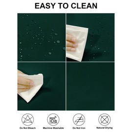 Fokitut 2 Pack Waterproof Rectangle Tablecloth, 90x156 Inch,Stain Resistant and Wrinkle Polyester Table Cloth, Fabric Table Cover for Kitchen Dining, Wedding, Party, Holiday Dinner-Hunter