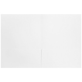 JAM PAPER Premium Matte Cardstock Twin Pocket Folders - White - Bulk 50/Box