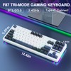 AULA F87 Wireless Mechanical Keyboard,75% TKL Custom Hot Swappable Keyboard,Gasket