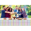 Buxiuer Easter Buffalo Check Plaid Tablecloth Plastic Gingham Spring Holiday