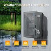 BSEED Waterproof Electrical Junction Box, Outdoor Enclosure with Hinged Cover,