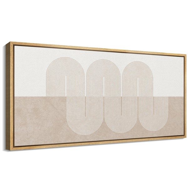 SIGNFORD Extra Large Framed Canvas Print Wall Art Minimalist Line