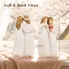 Dekismeos Sister Figurine with Heart, Two Sisters Resin Sculpture as