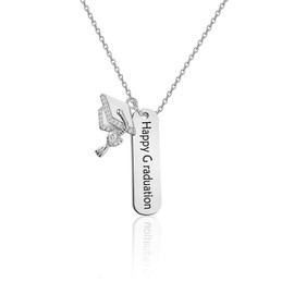 ENSIANTH 2020 Graduation Gift Happy Graduation Necklace Graduation Party Gift for Graduate (SC-Graduation)