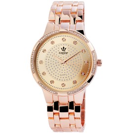Kingstar 1800057 Unisex Watch Metal Strap Simili Stone Analogue Quartz (Rose Gold), Rose gold coloured, Bracelet
