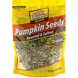 Good Sense Shelled Pumpkin Seeds (Pepitas), Roasted and Salted, 6 Ounces (6OZ Bag)