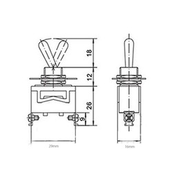 VUNIVERSUM Mr. Stecker Modellbau® Premium 2 Pin On/Off 12 V Car Motorcycle Toggle Switch Waterproof Protective Cap Boot On Off DIY AC DC 250V 15A RC