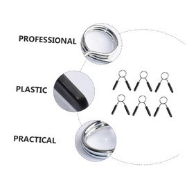 GANAZONO 6Pcs Spring Clip Collars for Dumbbells Barbells Easy to Use Weight Lifting Clamps Secure Lock Design for Stability Safety Workouts Durable Portable Weightlifting Accessories