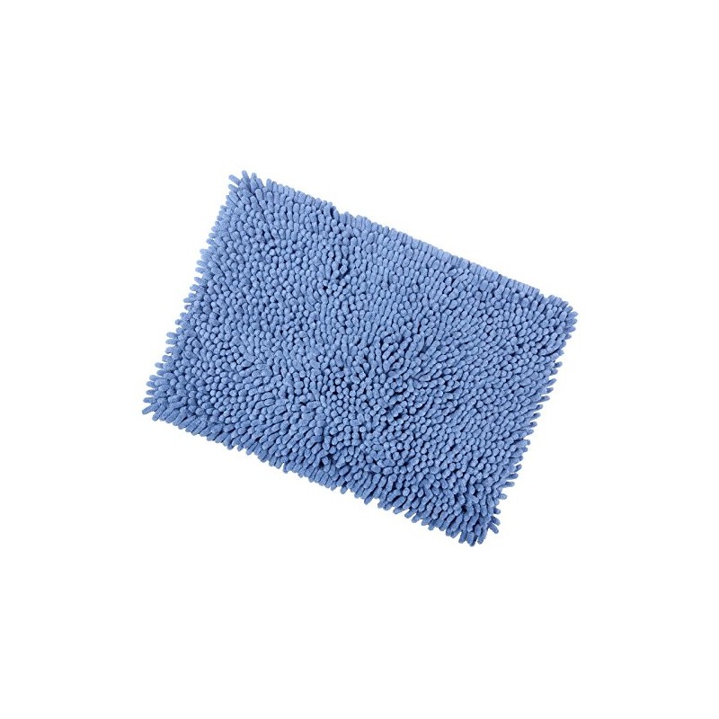 Azure Shaggy Microfibre Bathroom Shower Bath Mat Rug Non-Slip Backing