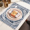 XPHZZL Table Mats Set of 4 Boho Monaco Pattern Decorative