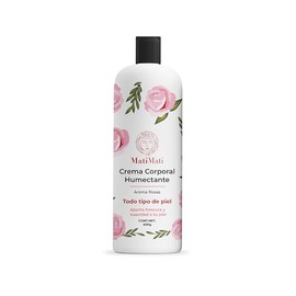 Crema Corporal Humectante Aroma Rosas MatiMati Para manos, Fresca, Suavidad, Tersa, Ligera 400 g
