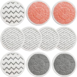 10 Pack Upgraded Replacement Steam Mop Pads for Shark S7001, S7201, S7000, S7000AMZ, S7001TGT Series, Steam & Scrub All-in-One Scrubbing Mop Pads(Color:as Shown)