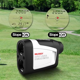 MiLESEEY Rangefinder with Slope On/Off, 600 m Laser Rangefinder with Flag Lock and Vibration, Legal for Competitions, ±0.5 m Accuracy, 6x Magnification for Golf and Hiking