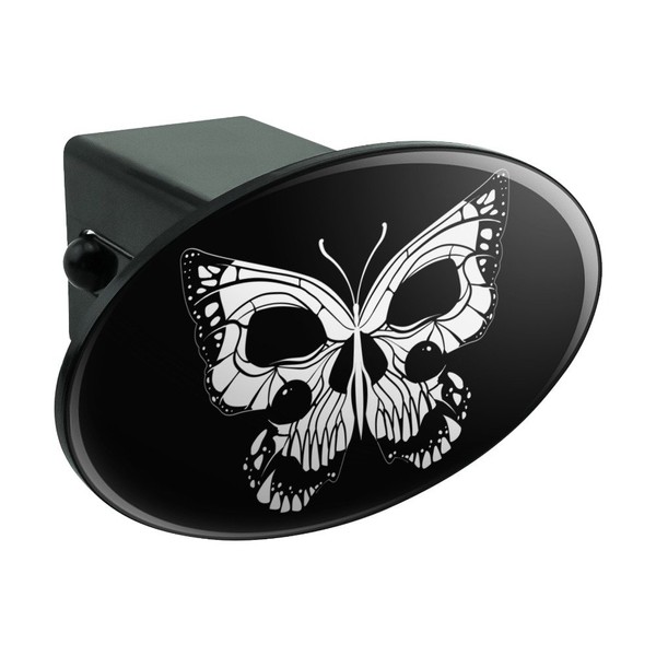 Graphics and More Butterfly Skull Insect Oval Tow Trailer Hitch