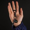 KeyUnity KA22BK Titanium EDC Outdoor Emergency Whistle Key Chain Necklace