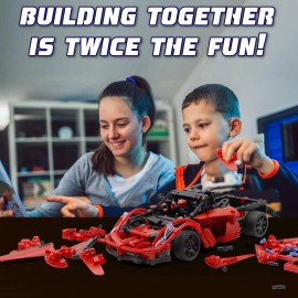 WISEPLAY Stem Projects for Kids Ages 8- - 380PCS RC Car Kits to Build - STEM Bui