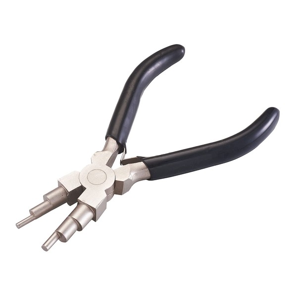 Pandahall - Alicates de alambre de acero al carbono de 6 pasos para bucles de 3 mm a 10 mm y anillos de salto