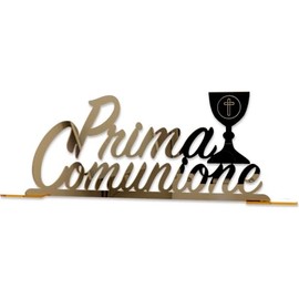 Lettering First Communion Gold Plexiglass