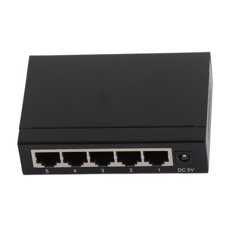 5 Port 10/100Mbps Ethernet Switch Plug and Play Unmanaged Home
