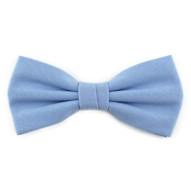 TigerTie - Men's Plain Bow Tie Size 29 to 50 cm Neck Circumference Adjustable + Storage Box, lightblue