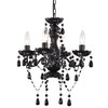 LaLuLa Black Chandelier Small Crystal Chandelier Lighting Mini Acrylic Chandeliers
