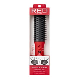 RED by Kiss Detangling Hair Brush for Adults & Kids, Hair Straightening Detangler for Curly, Natural, Straight, Afro, Wet or Dry Hair, Glides Through Tangles with Ease (Shift&Detangle Hairbrush)