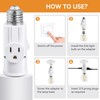 Enhon 2 Pack Light Socket Outlet Adapter, 2/3 Prong Light