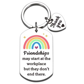 STUNFASSOO Friendship Gifts for Friends Coworker Bestie Boss, Coworker Leaving Farewell Retirement Gift, Boss Day Birthday Gifts for Friends Office Christmas Gifts for Coworkers Long Distance Keychain