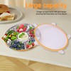 Divided Serving Tray with Lid 6 Compartments, 10.4 Inch Round
