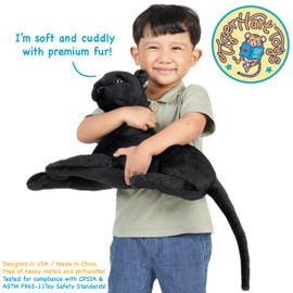 TigerHart Sid The Panther - Squeeze Me! - 17 Inch (Tail Measurement Not Included) Stuffed Animal Plush Cat