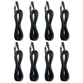 Power Extension Cord, 8 Pack DC 12v 10ft 2.1mm x 5.5mm Power Adapter Supply Camera Extension Cable for CCTV Wireless IP Security Camera, LED Strip, Car, Monitors,DVR, Audio Camera,Router (8 Pack)