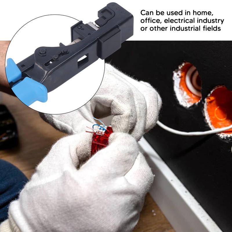 Modular Data Cable Crimper Alloy Steel Flat Mouth Termination Tool