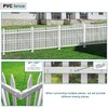 ECOOPTS 36" H x 84" W Vinyl Picket Fence Panels