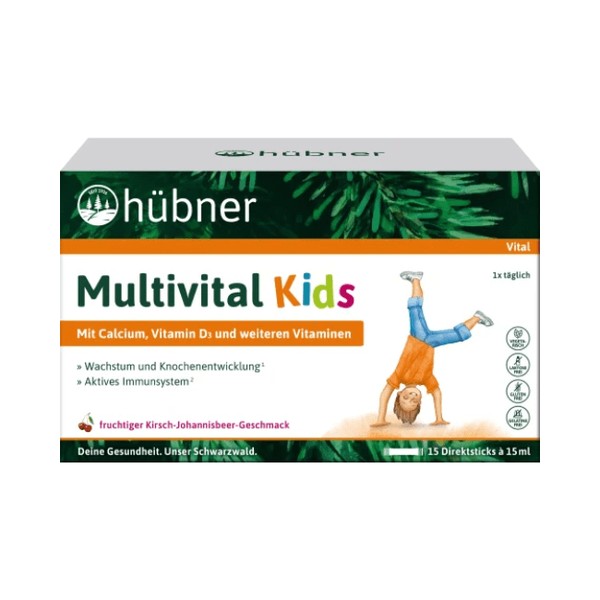 Hübner Multivital Kids Direktsticks 15 St, 225 ml