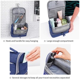 CYBERNOVA Toiletry Bag - Well Divided, Waterproof Cosmetic Organizer Large Kit With Accessories Mesh Pockets, Compact for Travel, Perfect for Men and Women (Red)