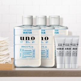 스킨 세럼 워터 A 200ml 3개 + 휩 워시 블랙 30ml 3개 Skin Serum Water A 200ml x 3 + Whip Wash Black 30ml x 3