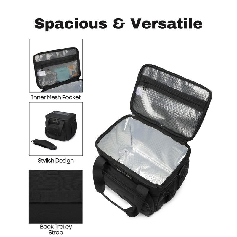 SUNNY BIRD 12L Large Insulated Lunch Bag, Leakproof and Foldable