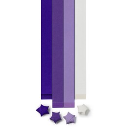 FoDau770 Solid Color Star Paper Strips, 1080 Sheet Origami Star Paper, Decoration Paper Strips, Colourful Decoration Folding Paper for Art Crafts Gift DIY Project - Purple Series