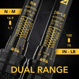 LEXIVON Inch Pound Torque Wrench 1/4-Inch Dr. | 72-Tooth Gear Dual-Direction Click Type | Micro-Adjustment 10~150 in-lb (1.1~16.9 Nm) | Zippered Protective Case (LX-180)