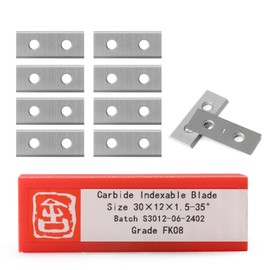 Reversible Plates Reversible Blade Interchangeable Carbide Reversible Blade 1.5 mm Thickness, 2 Cutting Edges, Pack of 10 Replacement Blades 30 x 12 x 1.5 mm, for Reversible Plates Flush Cutter