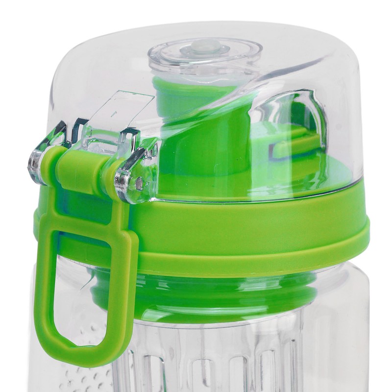 Fruit Infuser Water Bottle Anti Slip Grip Flip Top Lid
